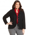 Add an on-trend layer to your looks this season with Style&co.'s plus size jacket, accented by lace insets. (Clearance)