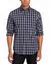 Nautica Men's Long Sleeve Wrinkle Resistant Saturated Plaid