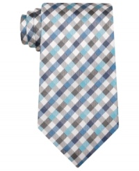 Square off. This gingham tie from Geoffrey Beene is the pattern play you've been waiting for. Square off. This gingham tie from Geoffrey Beene is the pattern play you've been waiting for.