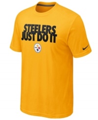 No frills. Let everyone know your Pittsburgh Steelers are ready to take care of football business with this graphic t-shirt from Nike. No frills. Let everyone know your Pittsburgh Steelers are ready to take care of football business with this graphic t-shirt from Nike.
