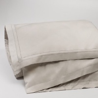 Hudson Park 800TC Egyptian Cotton Solid Full Queen Duvet Cover Khaki Tan