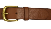 Polo Ralph Lauren Men's Leather Embossed Pony Belt Brown Polo Ralph Lauren Men's Leather Embossed Pony Belt Brown