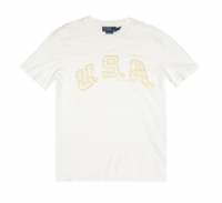 Polo Ralph Lauren Men USA Logo Custom Fit T-Shirt Polo Ralph Lauren Men USA Logo Custom Fit T-Shirt