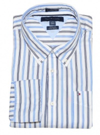 Tommy Hilfiger Men Custom Fit Striped Long Sleeve Shirt Tommy Hilfiger Men Custom Fit Striped Long Sleeve Shirt