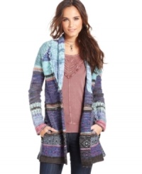 With a global-inspired mixed knit, this Free People sweater is perfect for a boho-chic layered look!