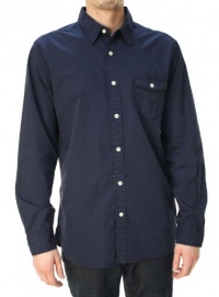 Lucky Brand Men's Basic Button Down Long Sleeve Casual Shirt Navy Blue Lucky Brand Men's Basic Button Down Long Sleeve Casual Shirt Navy Blue