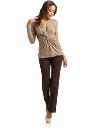 THE LOOKTwisted, gathered detailingPullover styleTHE FITAbout 24 from shoulder to hemTHE MATERIALViscose/elastaneCARE & ORIGINMachine washImportedModel shown is 5'9 (175cm) wearing US size Small. THE LOOKTwisted, gathered detailingPullover styleTHE FITAbout 24 from shoulder to hemTHE MATERIALViscose/elastaneCARE & ORIGINMachine washImportedModel shown is 5'9 (175cm) wearing US size Small.