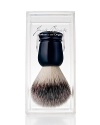 Jack Black's Shave Brush is your ticket to a revolutionary shaving experience. Designed to perform like a natural hair Silvertip Badger Brush, the Pure Performance Shave Brush's eco-friendly Pure-Tech bristles produce a smooth and creamy lather for a comfortable, cruelty-free shave. The ultra-soft, compact, flexible bristle design allows precise control of lather around nose, mouth and facial hair. A special antimicrobial agent keeps bristles bacteria-free, helping guard skin from germs that can irritate and inflame nicks and cuts.