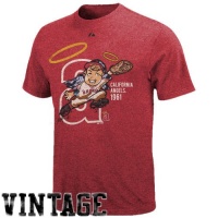 California Angels Majestic Cooperstown Vintage Classic T-Shirt California Angels Majestic Cooperstown Vintage Classic T-Shirt