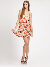 Vibrant florals lend feminine nuance to this shapely frock finished with crisp pleats and a blouson bodice.ScoopneckSleevelessElastic waistPleated skirtAbout 18 from natural waistPolyesterDry cleanImportedModel shown is 5'10 (177cm) wearing US size Small. Vibrant florals lend feminine nuance to this shapely frock finished with crisp pleats and a blouson bodice.ScoopneckSleevelessElastic waistPleated skirtAbout 18 from natural waistPolyesterDry cleanImportedModel shown is 5'10 (177cm) wearing US size Small.