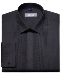 Tonal dots and a slim fit make this Kenneth Cole Reaction dress shirt the perfect desk to dinner companion. Tonal dots and a slim fit make this Kenneth Cole Reaction dress shirt the perfect desk to dinner companion.