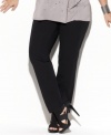 Snag a chic and comfortable look with INC's plus size straight leg pants, featuring pull-on styling.