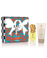 This year's Eau du Soir fragrance set includes Eau du Soir 30 mL and Eau du Soir Body Cream 50 mL, packaged together in a dove box. This year's Eau du Soir fragrance set includes Eau du Soir 30 mL and Eau du Soir Body Cream 50 mL, packaged together in a dove box.