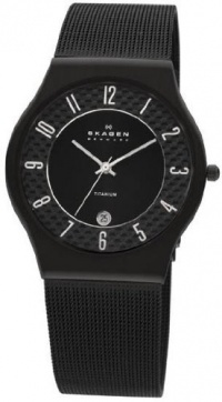 Skagen Denmark Mens Watch Black Titanium Carbon Fiber #233XLTBBC Skagen Denmark Mens Watch Black Titanium Carbon Fiber #233XLTBBC