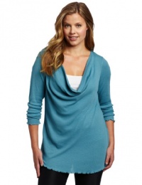 Calvin Klein Performance Women's Plus Size Cowl Neck Thermal Tee Calvin Klein Performance Women's Plus Size Cowl Neck Thermal Tee
