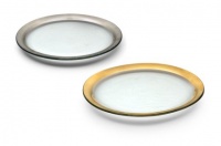 Annieglass Roman Antique Dessert, Gold Annieglass Roman Antique Dessert, Gold