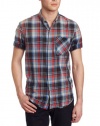 Calvin Klein Jeans Men's Roadmap Plaid Short Sleeve Woven