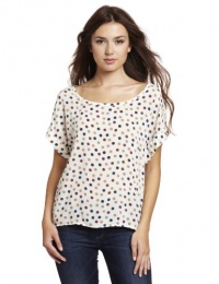 Splendid Women's Polka Dot Tee, Rocky Road, Small Splendid Women's Polka Dot Tee, Rocky Road, Small