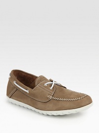 Suede classic with signature moccasin cross-stitching and a rubber sole for traction. Suede upperLeather liningPadded insoleRubber soleImported Suede classic with signature moccasin cross-stitching and a rubber sole for traction. Suede upperLeather liningPadded insoleRubber soleImported