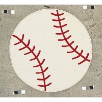 All Stars Baseball Kids Rug Size: Round 2'7 All Stars Baseball Kids Rug Size: Round 2'7