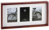 Prinz Parsons 3-Opening Espresso Matted Shadow Box Wood Collage Frame for 4-Inch by 6-Inch Photos
