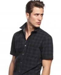 Pop in some plaid for a simple and cool casual look with this shirt from INC International Concepts