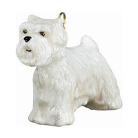 Joy to the World Collectibles European Blown Glass Pet Ornament, West Highland Terrier