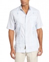 Cubavera Men's Short Sleeve Striped Guayabera Woven Shirt