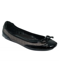 Make your day a stylish one. Easy Spirit's Emalyn flats mix patent leather and suede for a look that's cute Make your day a stylish one. Easy Spirit's Emalyn flats mix patent leather and suede for a look that's cute