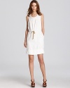 A knotted belt nips the silhouette of this breezy Burberry Brit dress for a sporty-chic aesthetic. Add woven espadrilles for a summer style that works 24-7.