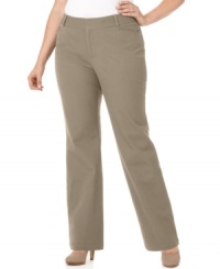 Plus size fashion that lets you go from day to sophisticated play. These pants from Dockers' collection of plus size clothes are wardrobe essentials-- and the built-in slimming panel lends a sleek shape! Plus size fashion that lets you go from day to sophisticated play. These pants from Dockers' collection of plus size clothes are wardrobe essentials-- and the built-in slimming panel lends a sleek shape!