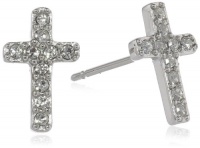 Judith Jack Mini Items Sterling Silver, Crystal Cross Earrings Judith Jack Mini Items Sterling Silver, Crystal Cross Earrings