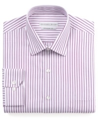 Standout out in the office or on the weekend with stripes and this slim-fit dress shirt from Geoffrey Beene.