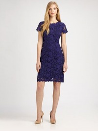 Texture is the word this season. This cotton dress has embroidered style and then some.Round neckShort sleevesConcealed back zipperBack ventFully linedAbout 24 from natural waistCottonDry cleanImportedSIZE & FIT Model shown is 5'10½ (179cm) wearing a US size 4. Texture is the word this season. This cotton dress has embroidered style and then some.Round neckShort sleevesConcealed back zipperBack ventFully linedAbout 24 from natural waistCottonDry cleanImportedSIZE & FIT Model shown is 5'10½ (179cm) wearing a US size 4.