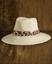 There's no denying the Indiana Jones inspiration, but Denim & Supply Ralph Lauren's cotton twill fedora exudes feminine charms with a chic, floppy brim and fierce animal-print band. There's no denying the Indiana Jones inspiration, but Denim & Supply Ralph Lauren's cotton twill fedora exudes feminine charms with a chic, floppy brim and fierce animal-print band.