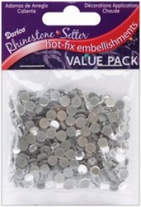 Darice Rhinestone Setter Hot-Fix Embellishments 5mm 400/Pkg: Crystal Glass Stone Darice Rhinestone Setter Hot-Fix Embellishments 5mm 400/Pkg: Crystal Glass Stone