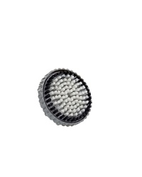 The Clarisonic® Spot Therapy Brush Head takes sonic cleansing beyond the face to gently care for areas of the body needing extra care and attention, including the décolleté, hands, arms, elbows and feet. Use with the Clarisonic Plus model to gently cleanse and exfoliate, smooth rough dry patches, and prepare the skin to better absorb skin care products. Not intended for facial cleansing; for use on the body only.To keep your brush head clean, simply rinse the brush head with antibacterial soap and warm water. We recommend replacing your Clarisonic brush head every 90 days. To mount the brush head, align with the 3 notches with the 3 pins on the handle, then push down and twist clockwise. The Clarisonic® Spot Therapy Brush Head takes sonic cleansing beyond the face to gently care for areas of the body needing extra care and attention, including the décolleté, hands, arms, elbows and feet. Use with the Clarisonic Plus model to gently cleanse and exfoliate, smooth rough dry patches, and prepare the skin to better absorb skin care products. Not intended for facial cleansing; for use on the body only.To keep your brush head clean, simply rinse the brush head with antibacterial soap and warm water. We recommend replacing your Clarisonic brush head every 90 days. To mount the brush head, align with the 3 notches with the 3 pins on the handle, then push down and twist clockwise.