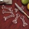 Godinger S/6 CRYSTAL KNIFE RESTS(DUMBEL