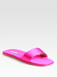 EXCLUSIVELY AT SAKS. Classic single strap satin slippers. Satin upperSatin liningLeather solePadded insoleMade in ItalyOUR FIT MODEL RECOMMENDS ordering one half size down as this style runs large. EXCLUSIVELY AT SAKS. Classic single strap satin slippers. Satin upperSatin liningLeather solePadded insoleMade in ItalyOUR FIT MODEL RECOMMENDS ordering one half size down as this style runs large.