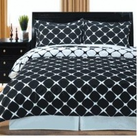 Twin / Twin X-Long 2PC Bloomingdale Duvet Cover Set, Black & White Twin / Twin X-Long 2PC Bloomingdale Duvet Cover Set, Black & White