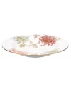 Perennial favorite. Beautiful vintage blooms on the gold-banded Painted Camellia rim soup bowl grace your table with the dramatic, yet refined, elegance of Marchesa by Lenox.