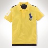 Polo Ralph Lauren Toddler Boy's Big Pony Mesh Polo, Yellow, 2/2T