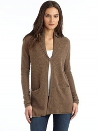 THE LOOKRibbed shawl collar drapes to the hemOpen-front, cocoon shapeRibbed long sleevesDual slit pocketsTHE FITAbout 31½ from shoulder to hemTHE MATERIAL55% cotton/40% viscose/5% woolCARE & ORIGINDry cleanImported THE LOOKRibbed shawl collar drapes to the hemOpen-front, cocoon shapeRibbed long sleevesDual slit pocketsTHE FITAbout 31½ from shoulder to hemTHE MATERIAL55% cotton/40% viscose/5% woolCARE & ORIGINDry cleanImported