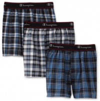 Champion Boys 8-20 Three Pack Woven Boxer, Assorted, X-Large Champion Boys 8-20 Three Pack Woven Boxer, Assorted, X-Large