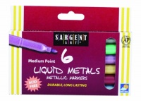 Sargent Art 22-1506 Liquid Metals Medium-Point Metallic Markers, 6 Count Sargent Art 22-1506 Liquid Metals Medium-Point Metallic Markers, 6 Count