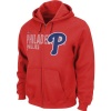 Philadelphia Phillies Red Majestic Double Switch Full-Zip Hooded Sweatshirt