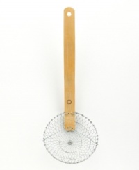 A familiar sight when it comes to Far Eastern fare, this traditional strainer helps you safely scoop and serve deep fried dumplings, boiled noodles and other Asian delicacies, served authentically and absolutely delicious. Limited lifetime warranty. A familiar sight when it comes to Far Eastern fare, this traditional strainer helps you safely scoop and serve deep fried dumplings, boiled noodles and other Asian delicacies, served authentically and absolutely delicious. Limited lifetime warranty.
