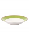 Have more fun at the table with the peppy pink and green bands and sublime durability of this Market Street Green soup bowl by kate spade.