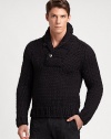 A handsome shawl collar lends a hint of polish to a classic jersey-knit pullover in a warm wool construction.Shawl collarWoolDry cleanImported
