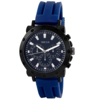 Breda Men's 8136-blue Tripp Bold Textured Bezel Silicone Band Watch Breda Men's 8136-blue Tripp Bold Textured Bezel Silicone Band Watch